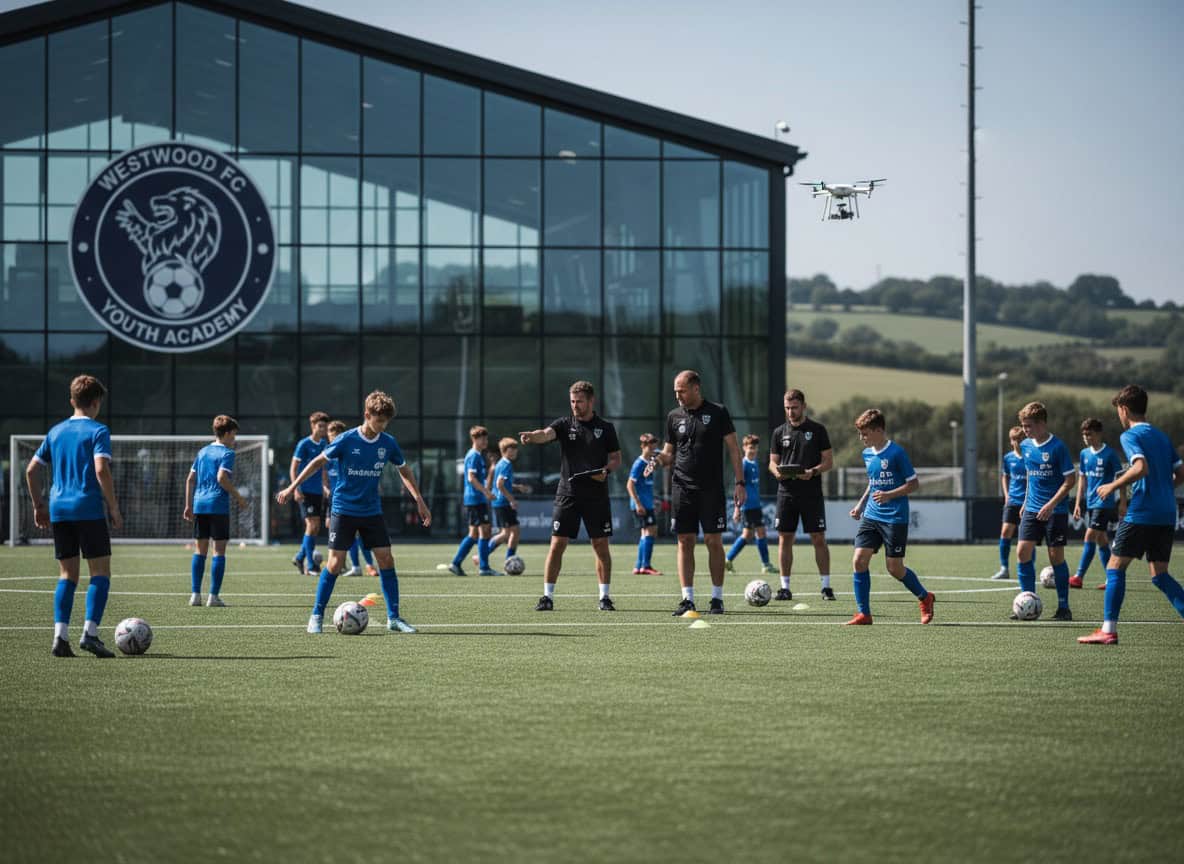 Elite youth academy training session