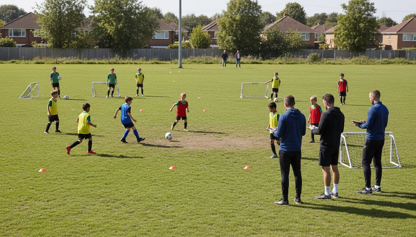Small-sided game for player assessment with coaches observing