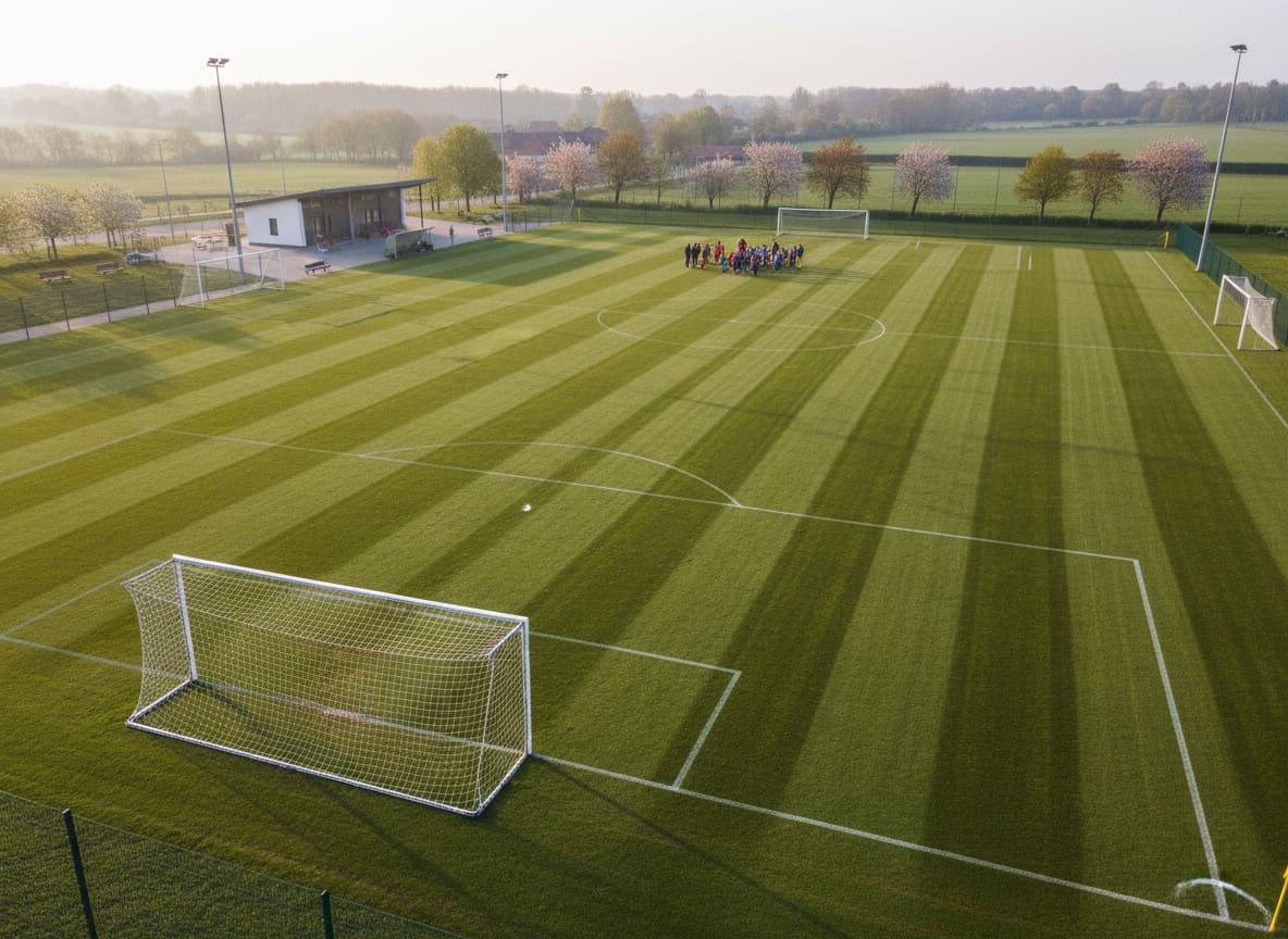 Well-maintained community football pitch ideal for youth friendly matches